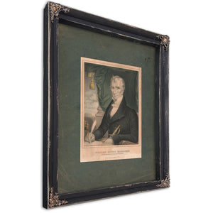 William Henry Harrison_ Ninth President of the United States 1835 1856 — Ebony Framed Canvas Print | Bella Frye