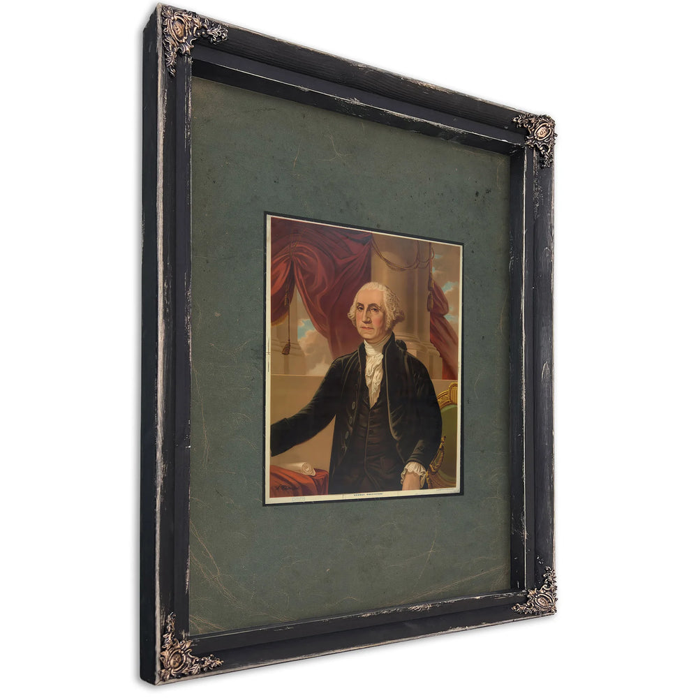 George Washington 1876 — Ebony Framed Canvas Print | Bella Frye