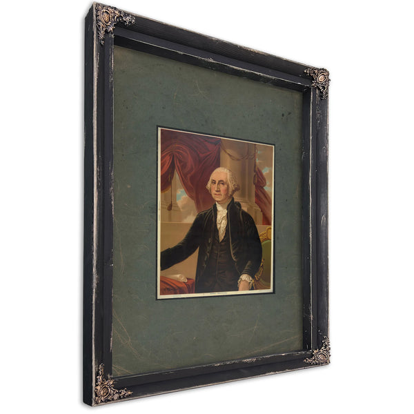George Washington 1876 — Ebony Framed Canvas Print | Bella Frye