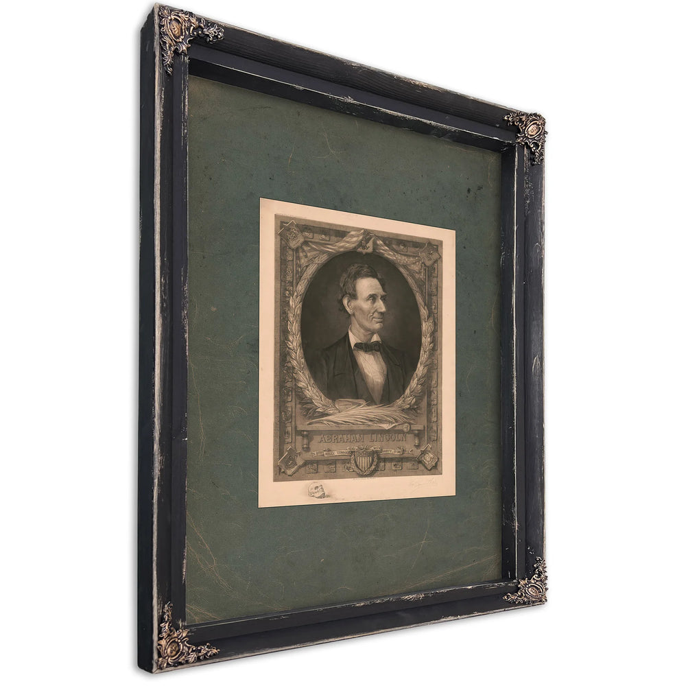 Abraham Lincoln With Malice Toward None With Charity for All 198 — Ebony Framed Canvas Print | Bella Frye