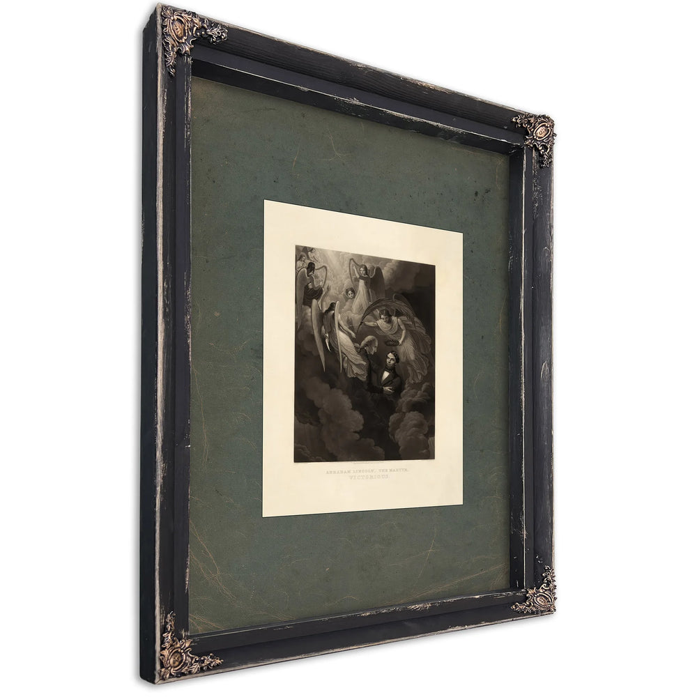 Abraham Lincoln the Martyr Victorious 1866 — Ebony Framed Canvas Print | Bella Frye