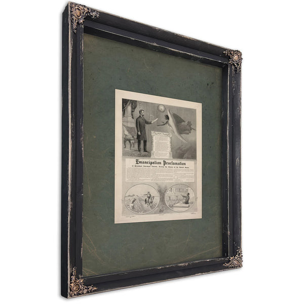 Emancipation Proclamation 1896 — Ebony Framed Canvas Print | Bella Frye