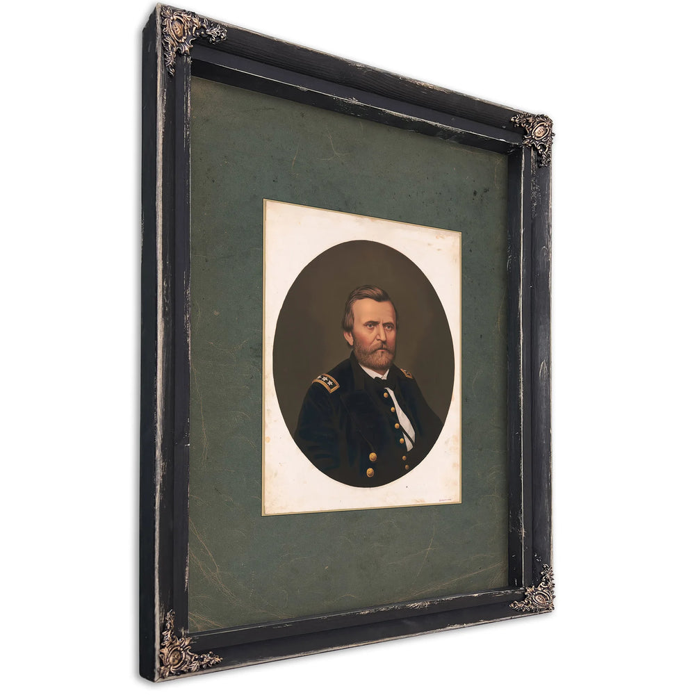 Ulysses S Grant 1866 — Ebony Framed Canvas Print | Bella Frye