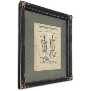 The Copeland Cocktail Apparatus 1916 Patent Archive — Ebony Framed Canvas Print | Bella Frye