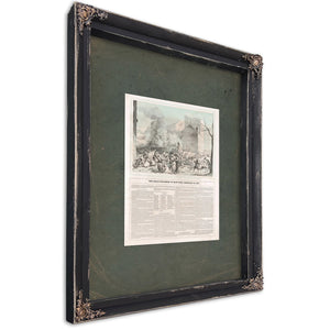 The Great Explosion in New York February 4th 185 185 — Ebony Framed Canvas Print | Bella Frye