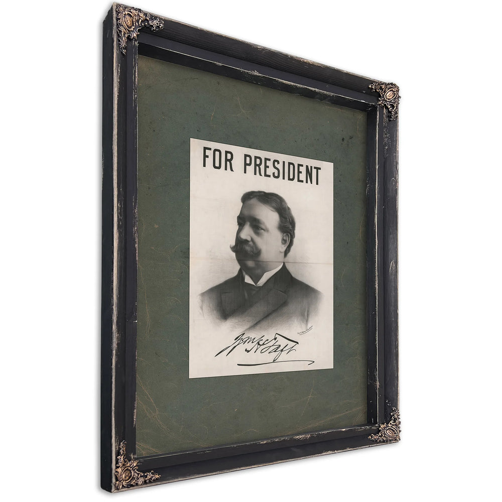For President Wh Taft 198 — Ebony Framed Canvas Print | Bella Frye
