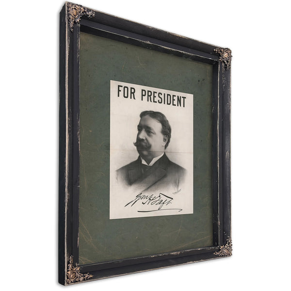 For President Wh Taft 198 — Ebony Framed Canvas Print | Bella Frye