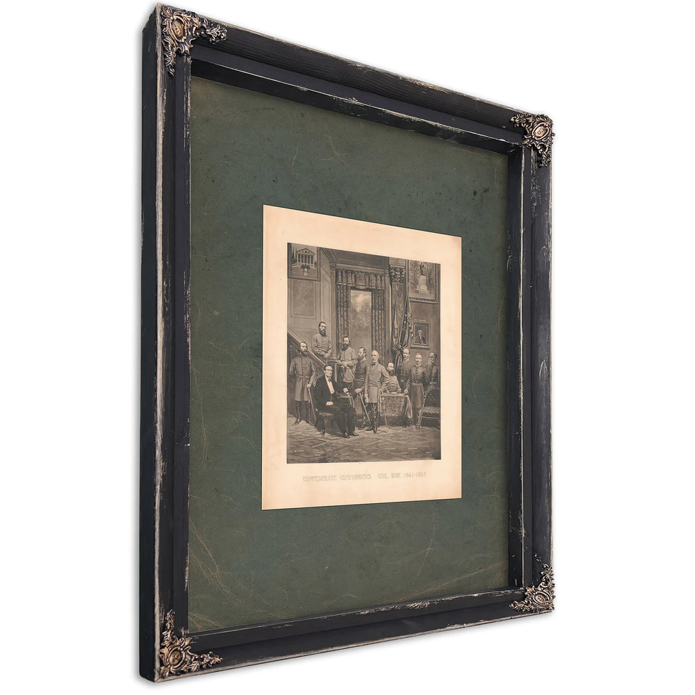 Confederate Commanders Civil War 1861 1865 189 — Ebony Framed Canvas Print | Bella Frye
