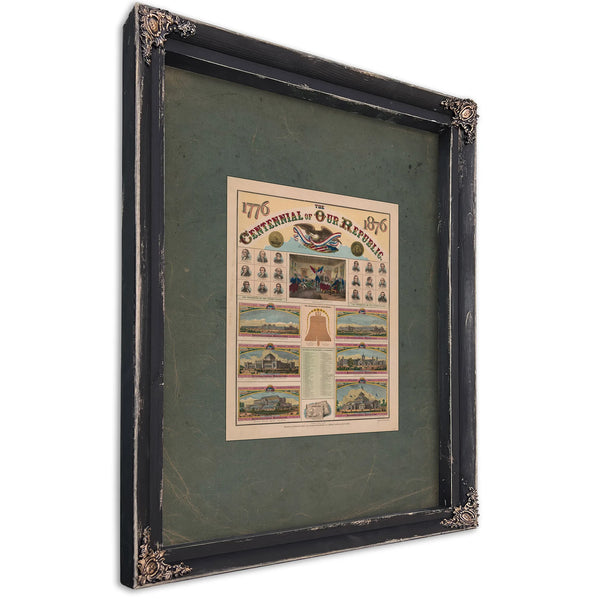 The Centennial of Our Republic 1876 — Ebony Framed Canvas Print | Bella Frye