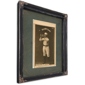 Tom Orourke Boston Beaneaters Baseball Card Portrait — Ebony Framed Canvas Print | Bella Frye