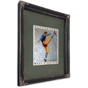 October 7 1933 Program for the Pitt Versus West Virginia Football Game — Ebony Framed Canvas Print | Bella Frye