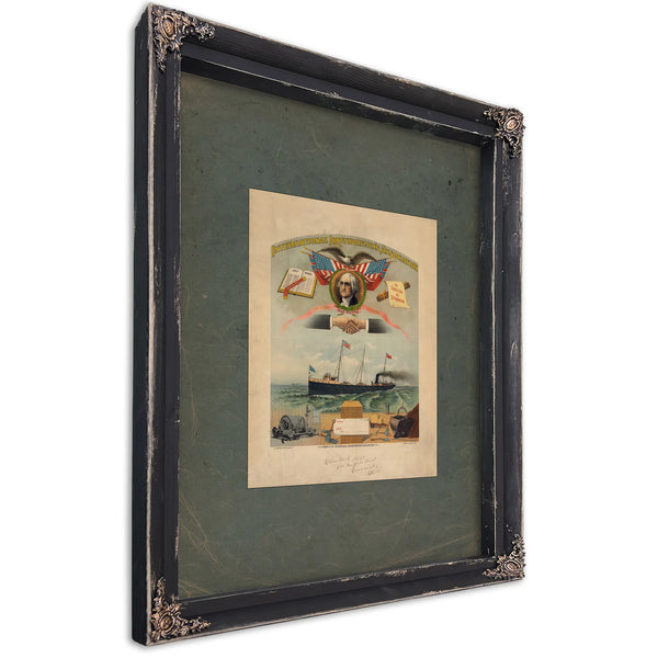 Emblem of the International Longshoremens Association 191 — Ebony Framed Canvas Print | Bella Frye