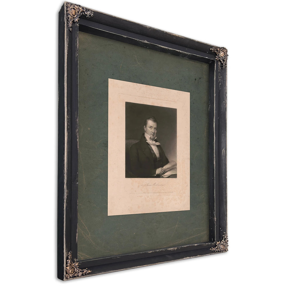 James Buchanan 184 — Ebony Framed Canvas Print | Bella Frye