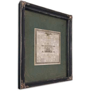 Family Chart for the United States 1835 — Ebony Framed Canvas Print | Bella Frye