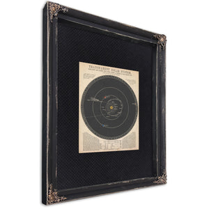 The Clockwork Heavens — Reynolds' Transparent Solar System — Ebony Framed Canvas Print | Bella Frye