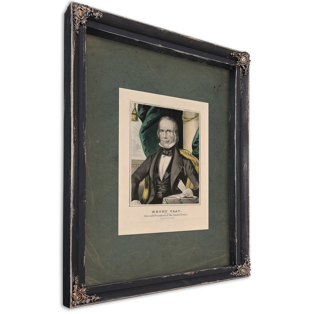 Henry Clay Nominated for Eleventh President of the United States 1835 1856 — Ebony Framed Canvas Print | Bella Frye