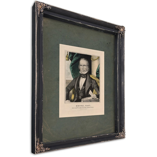 Henry Clay Nominated for Eleventh President of the United States 1835 1856 — Ebony Framed Canvas Print | Bella Frye