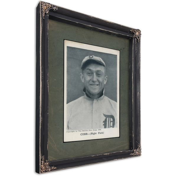Detroit Free Press Ty Cobb — Ebony Framed Canvas Print | Bella Frye