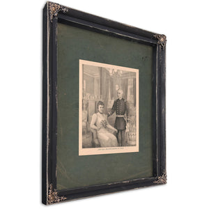 Admiral George Dewey and Mrs Susan Boardman Goodwin Dewey at Home 19 — Ebony Framed Canvas Print | Bella Frye
