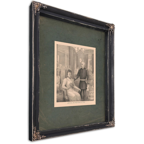 Admiral George Dewey and Mrs Susan Boardman Goodwin Dewey at Home 19 — Ebony Framed Canvas Print | Bella Frye