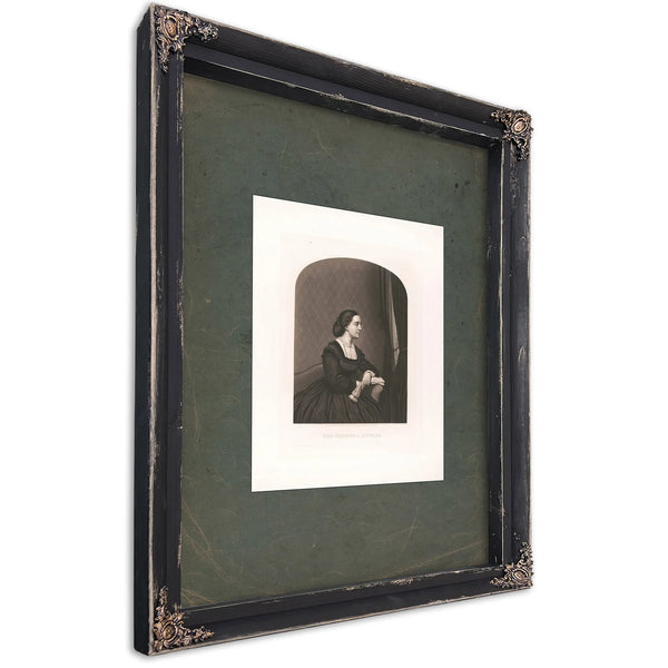 Mrs Stephen a Douglas 19th Century — Ebony Framed Canvas Print | Bella Frye