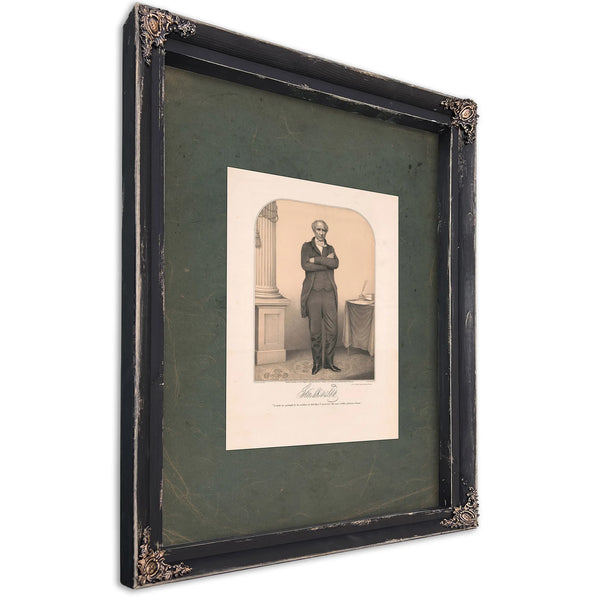 Sam Houston 1852 — Ebony Framed Canvas Print | Bella Frye