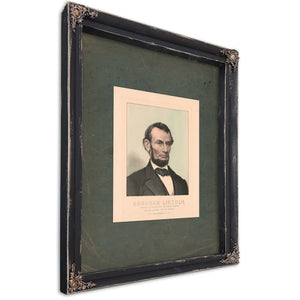 Abraham Lincoln Sixteenth President of the United States Born Feby 12th 189 Died April 15th 1865 1865 — Ebony Framed Canvas P
