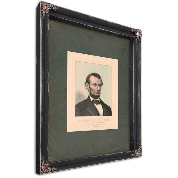 Abraham Lincoln Sixteenth President of the United States Born Feby 12th 189 Died April 15th 1865 1865 — Ebony Framed Canvas P