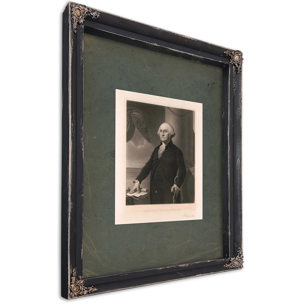 George Washington 1892 — Ebony Framed Canvas Print | Bella Frye