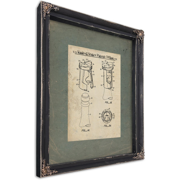 The Apothecarys Grind Patent No. 4442735 — Ebony Framed Canvas Print | Bella Frye