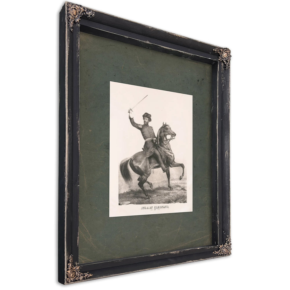 John Alexander Mcclernand Brigadier General Usa 1862 — Ebony Framed Canvas Print | Bella Frye