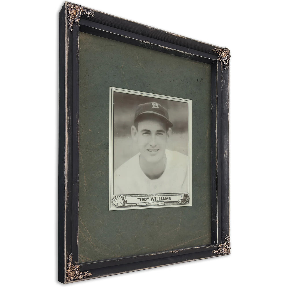 Ted Williams 194 Play Ball — Ebony Framed Canvas Print | Bella Frye