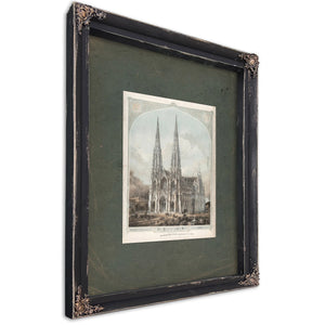 New Cathedral of New York Fifth Avenue 1859 — Ebony Framed Canvas Print | Bella Frye