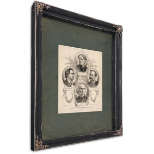Furnished as a Premium With the Morning Day of Reform 1883 — Ebony Framed Canvas Print | Bella Frye