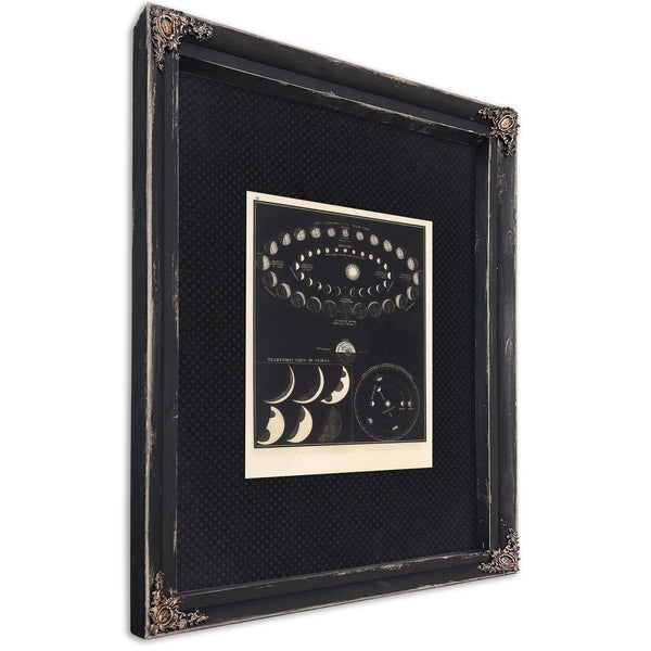 The Inferior Planets Venus Mercury in Their Celestial Dance — Ebony Framed Canvas Print | Bella Frye