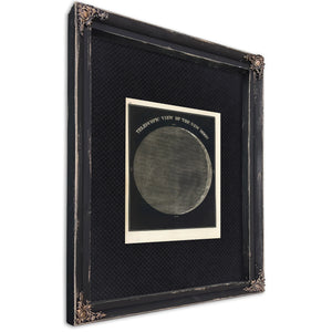 The Dark Side Revealed Smith's Lunar Shadow Study — Ebony Framed Canvas Print | Bella Frye
