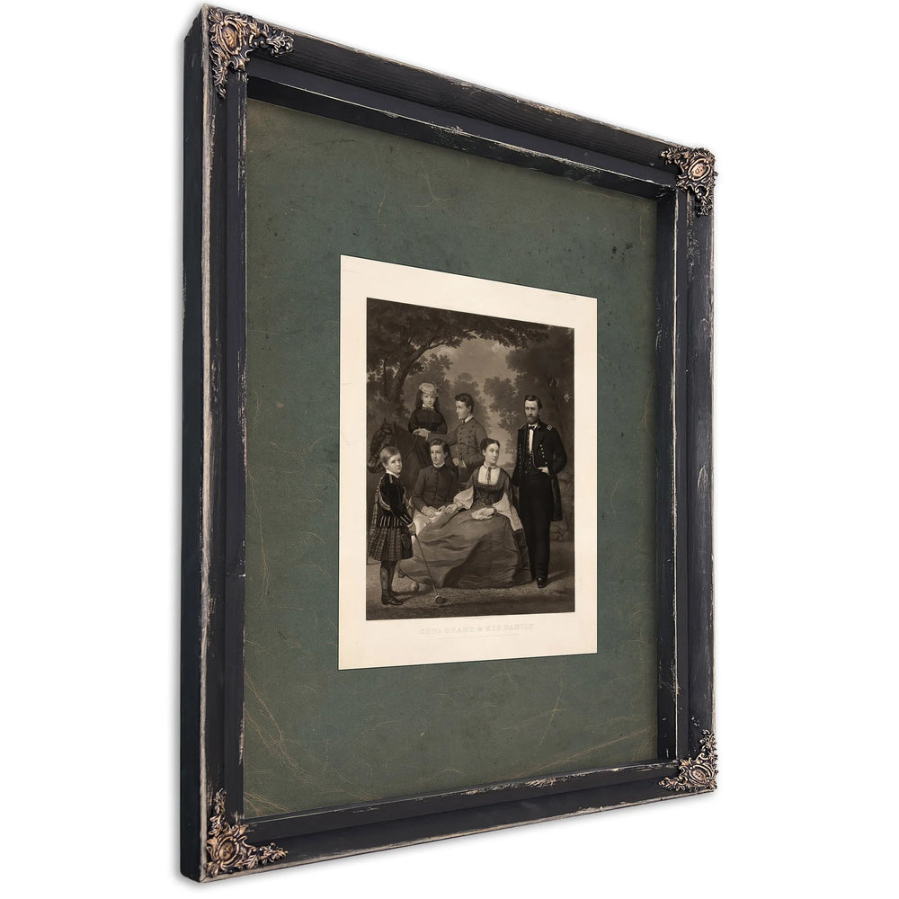 Ulysses S Grant His Family 1868 — Ebony Framed Canvas Print | Bella Frye