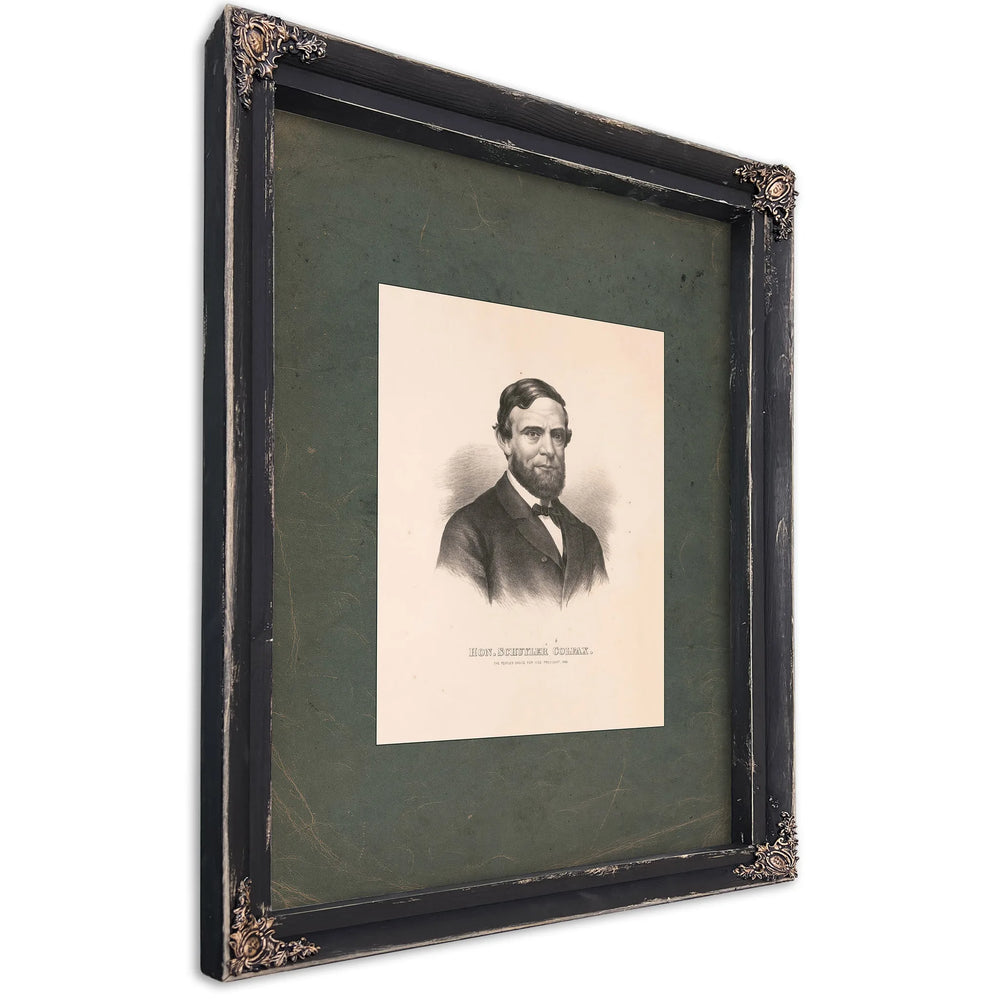Hon Schuyler Colfax the Peoples Choice for Vice President 1868 1868 — Ebony Framed Canvas Print | Bella Frye