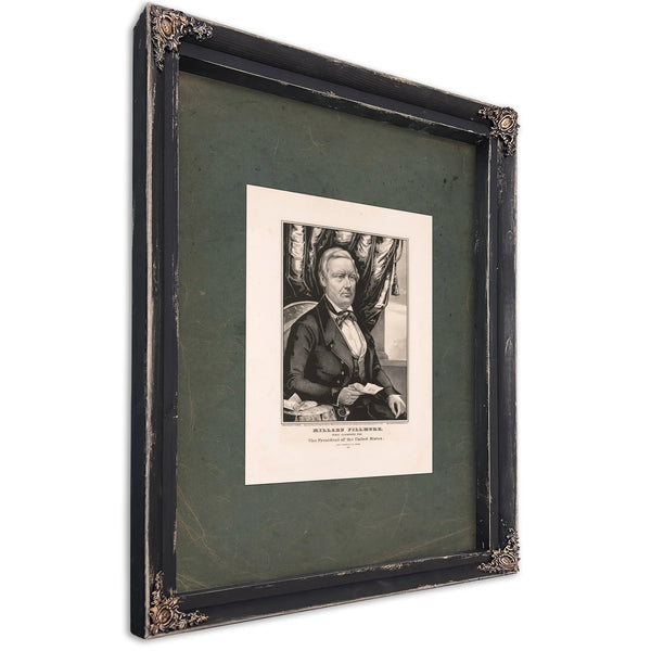 Millard Fillmore Whig Candidate for Vice President of the United States 1848 — Ebony Framed Canvas Print | Bella Frye