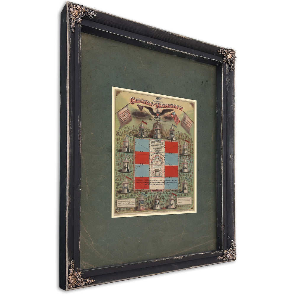 Industrial Chart of Liberty 19th Century — Ebony Framed Canvas Print | Bella Frye