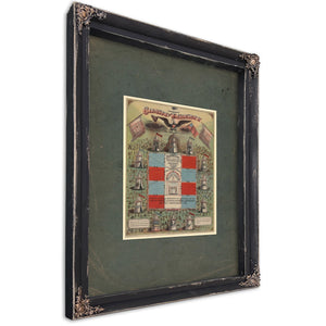 Industrial Chart of Liberty 19th Century — Ebony Framed Canvas Print | Bella Frye