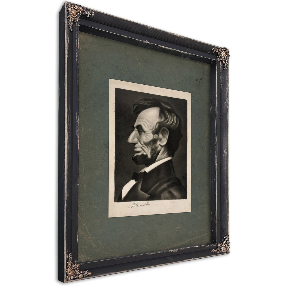 Abraham Lincoln 19th Century 2 — Ebony Framed Canvas Print | Bella Frye