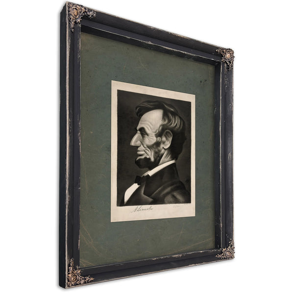 Abraham Lincoln 19th Century 2 — Ebony Framed Canvas Print | Bella Frye