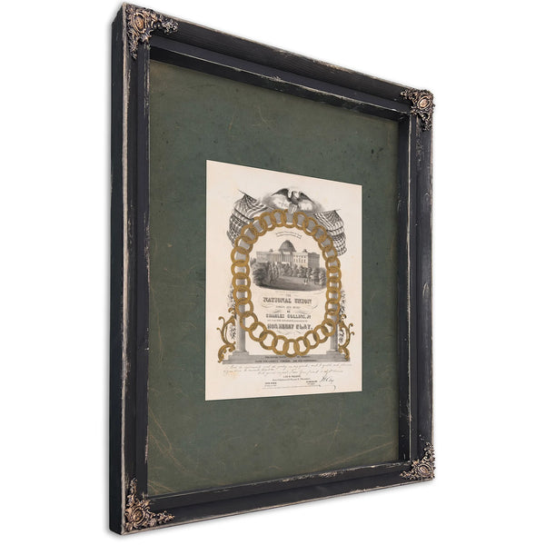 The Capitol at Washington 1851 — Ebony Framed Canvas Print | Bella Frye