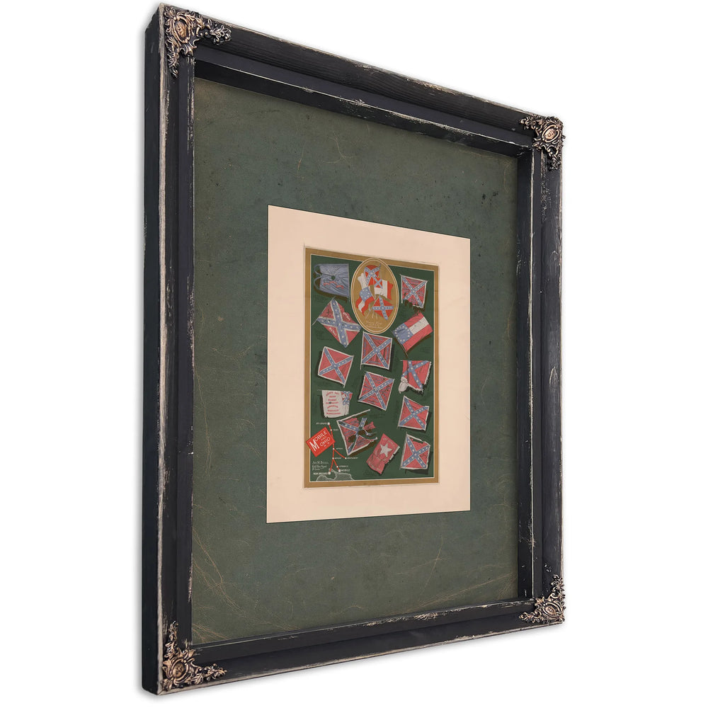 Various Flags Carried by the Confederate Armies 189 — Ebony Framed Canvas Print | Bella Frye