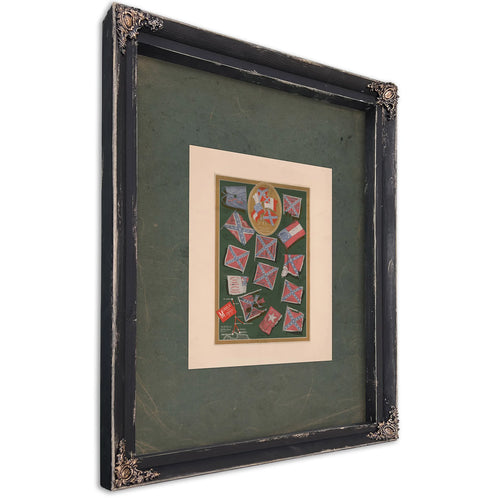 Various Flags Carried by the Confederate Armies 189 — Ebony Framed Canvas Print | Bella Frye