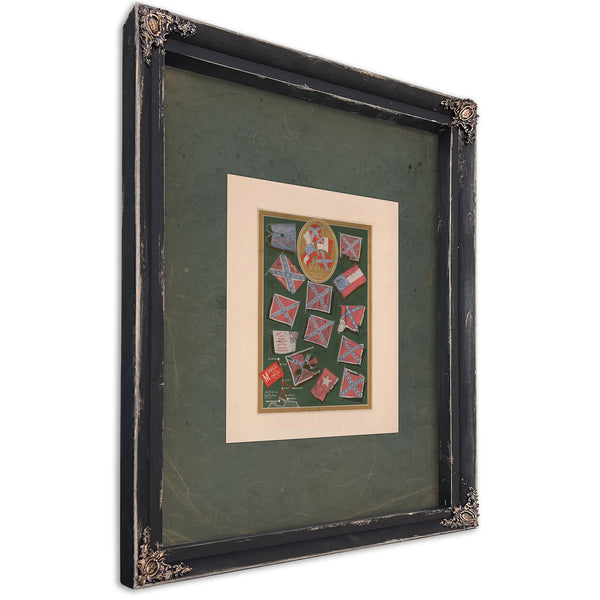 Various Flags Carried by the Confederate Armies 189 — Ebony Framed Canvas Print | Bella Frye