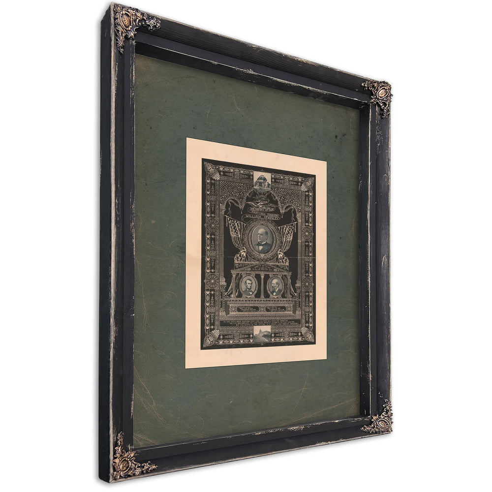 In Loving Memory of Our Martyred President Mckinley 191 — Ebony Framed Canvas Print | Bella Frye