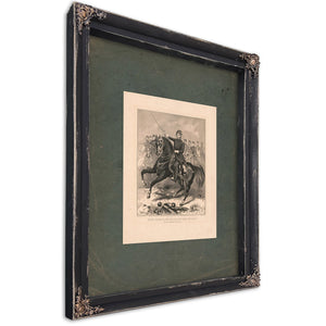 General George Brinton Mcclellan and Staff Before Yorktown Va April 1862 1862 — Ebony Framed Canvas Print | Bella Frye