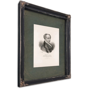Hon Abbott Laurence Representative in Congress From Massachusetts January 184 1842 — Ebony Framed Canvas Print | Bella Frye